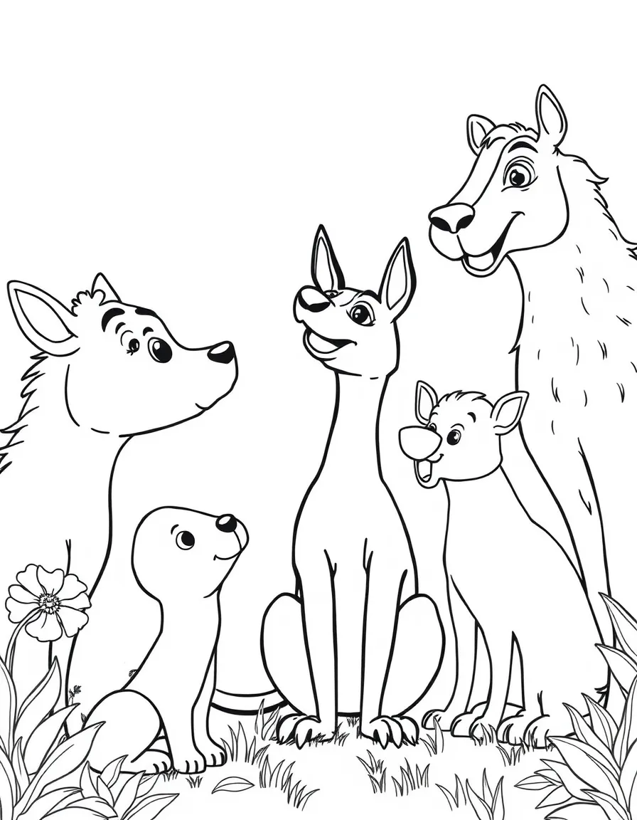 Antonio Madrigal talking to animals, looking joyful.