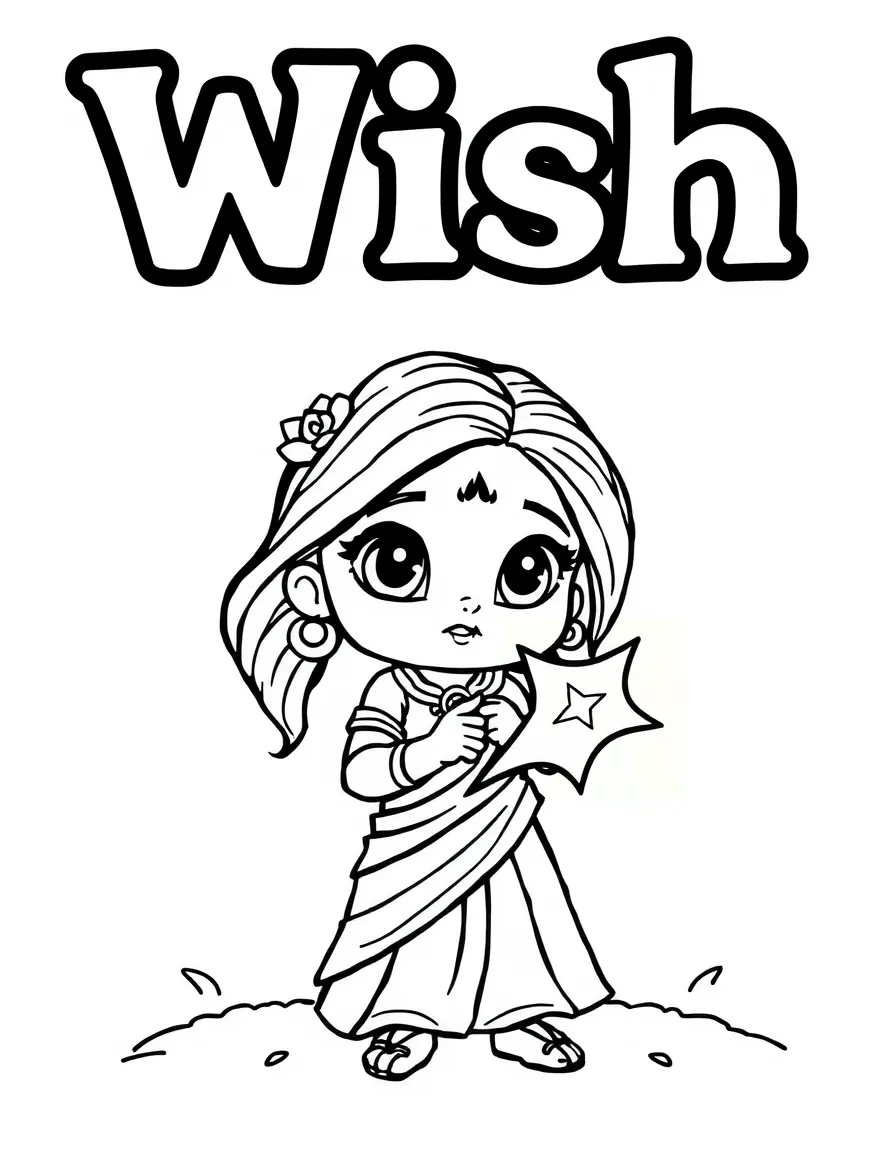 Wish, with Asha looking determined, holding a star.