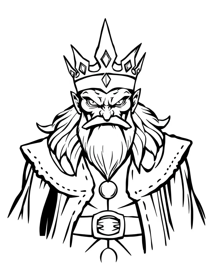 King Magnifico looking powerful and a little bit sinister.