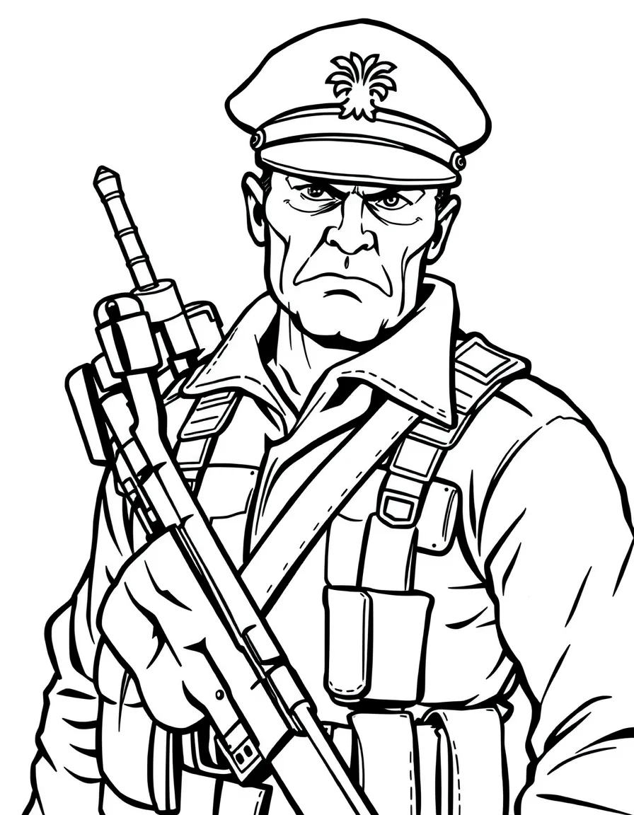 Sergeant Calhoun looking tough and ready for battle.