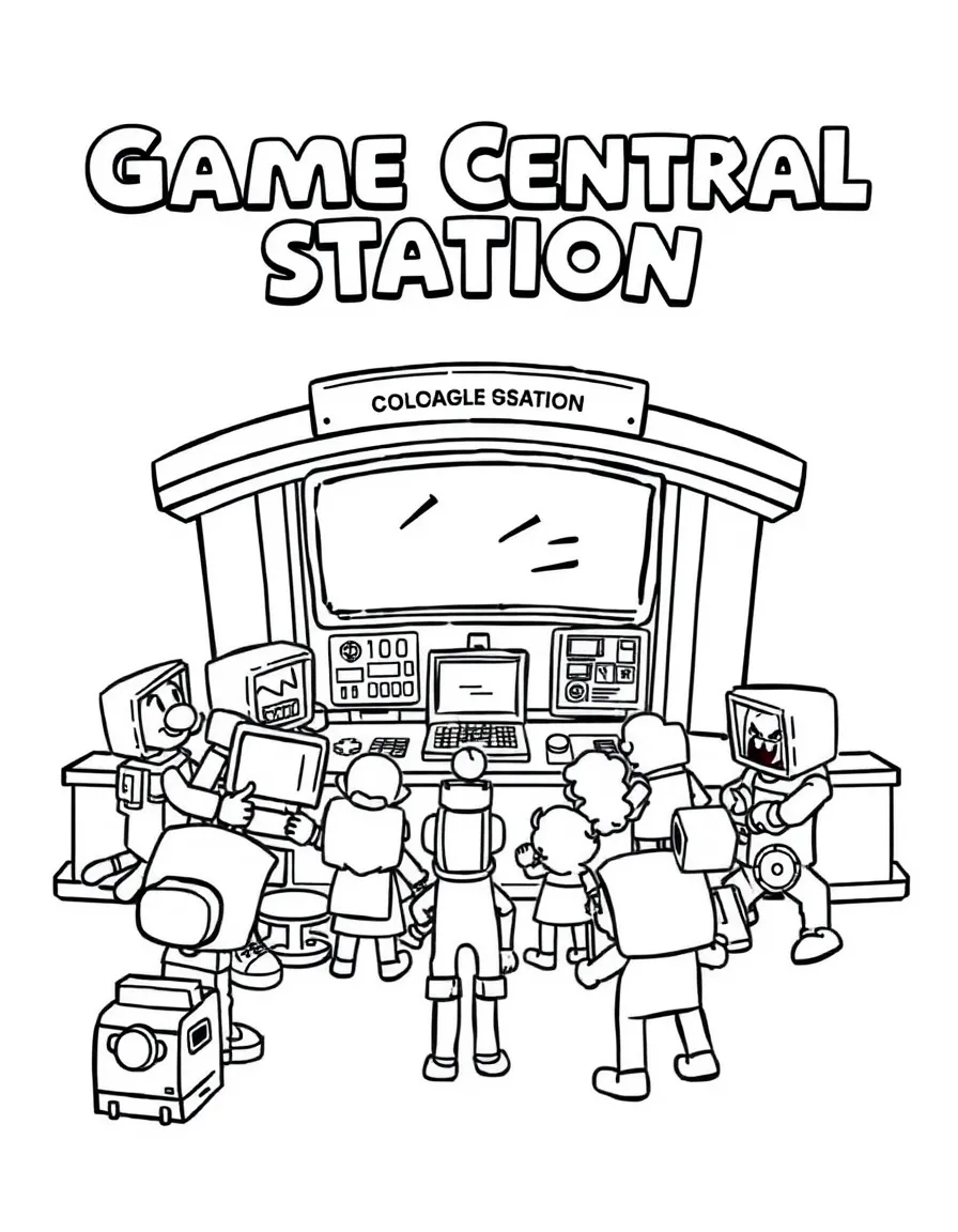 The "Game Central Station" with all the game characters.