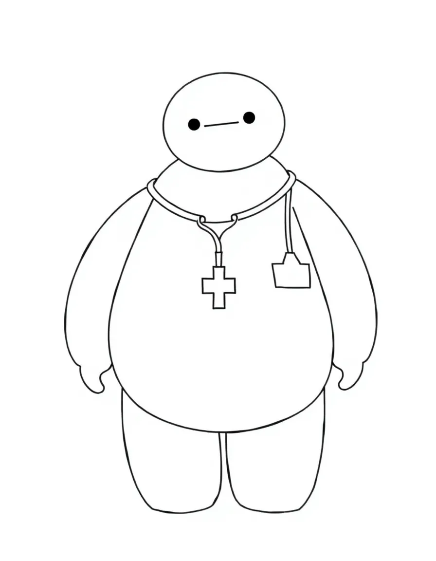 Baymax in his white healthcare companion form, looking gentle.