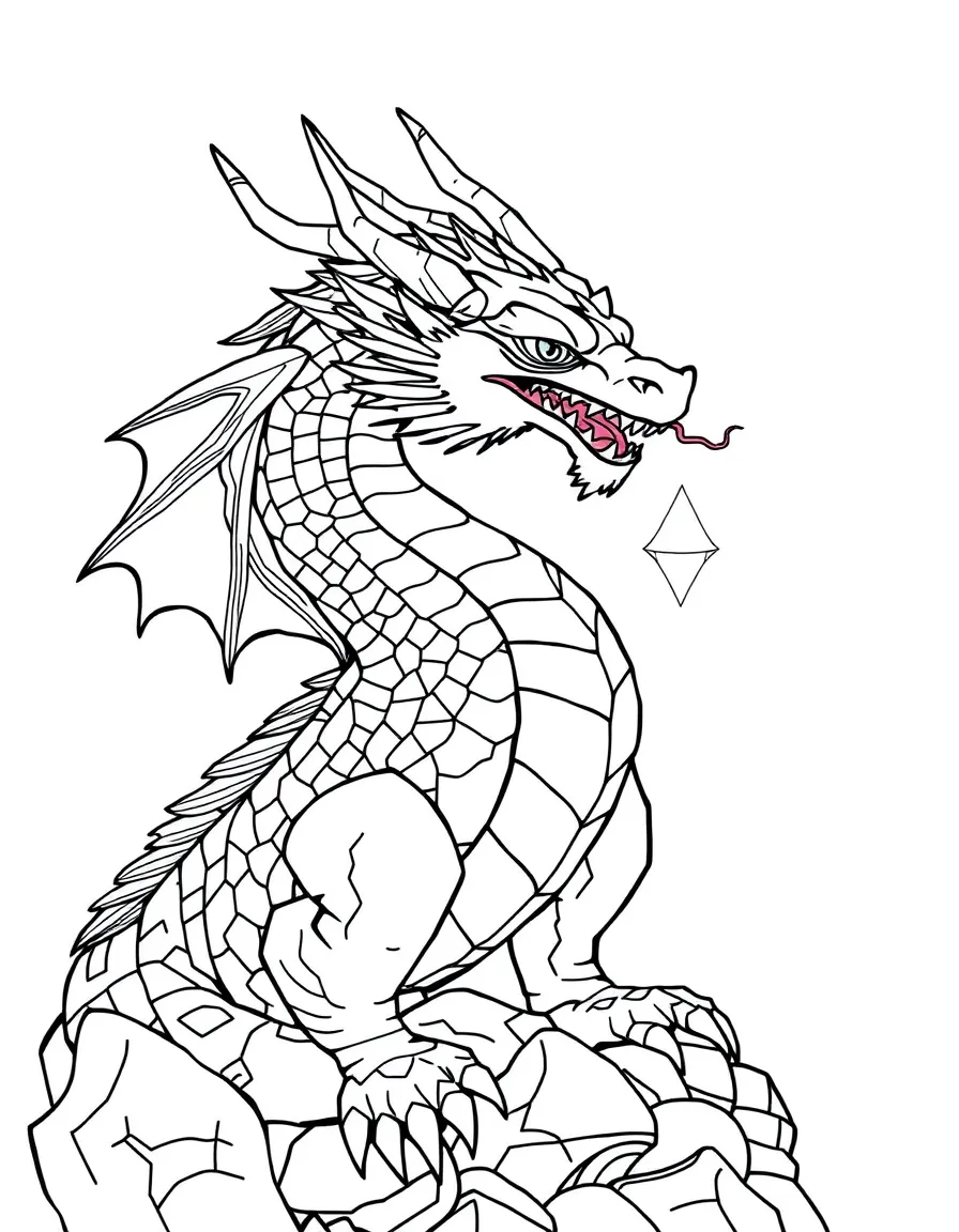 The dragon gem glowing brightly.