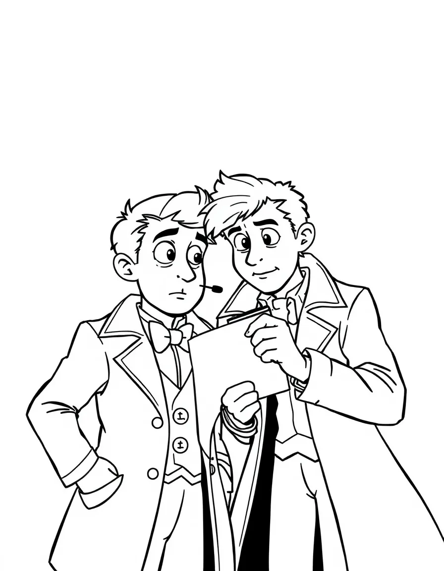 Basil and Dawson solving a mystery together.