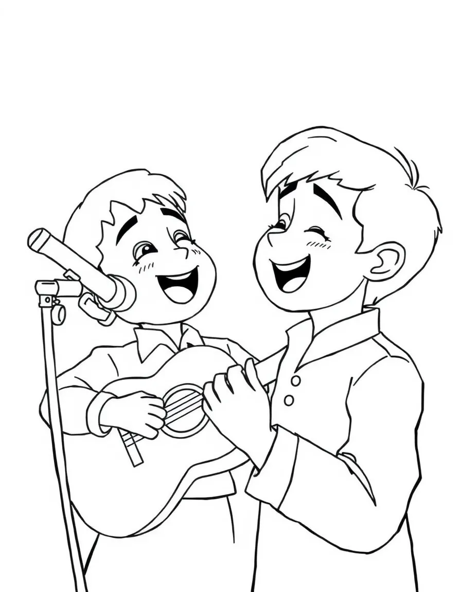 Miguel singing "Remember Me" with Héctor.