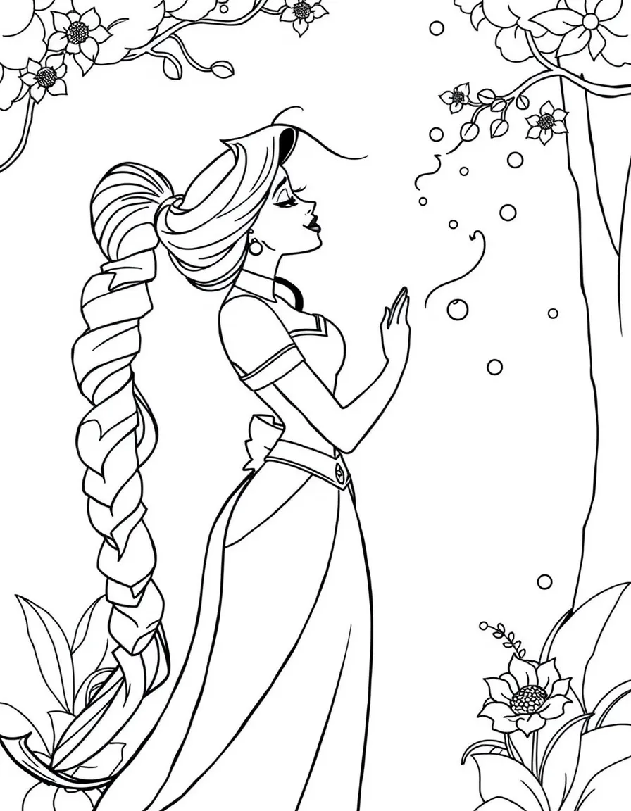 Tiana and Naveen kissing and transforming back into humans.