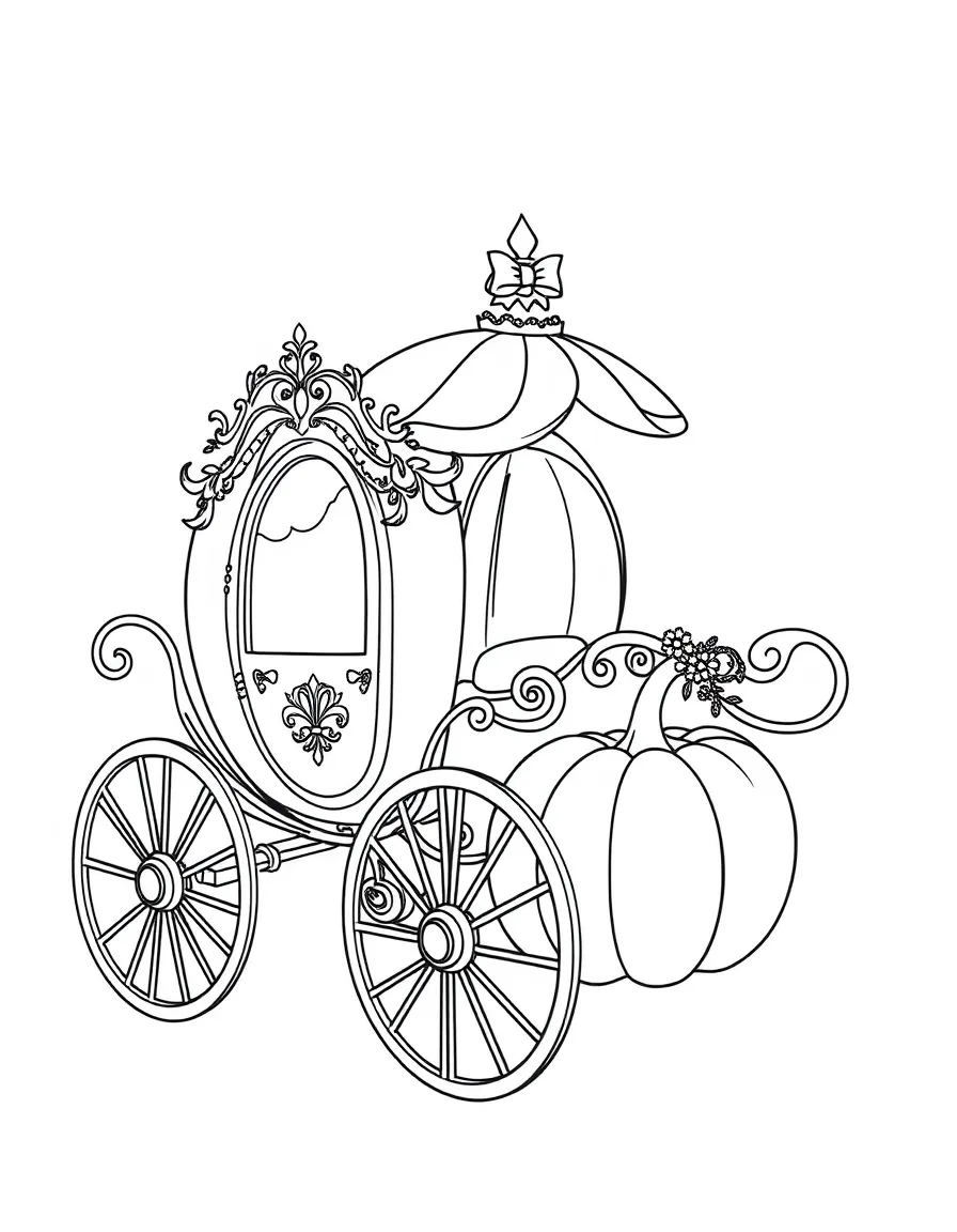 Cinderella's carriage, with the pumpkin transforming.