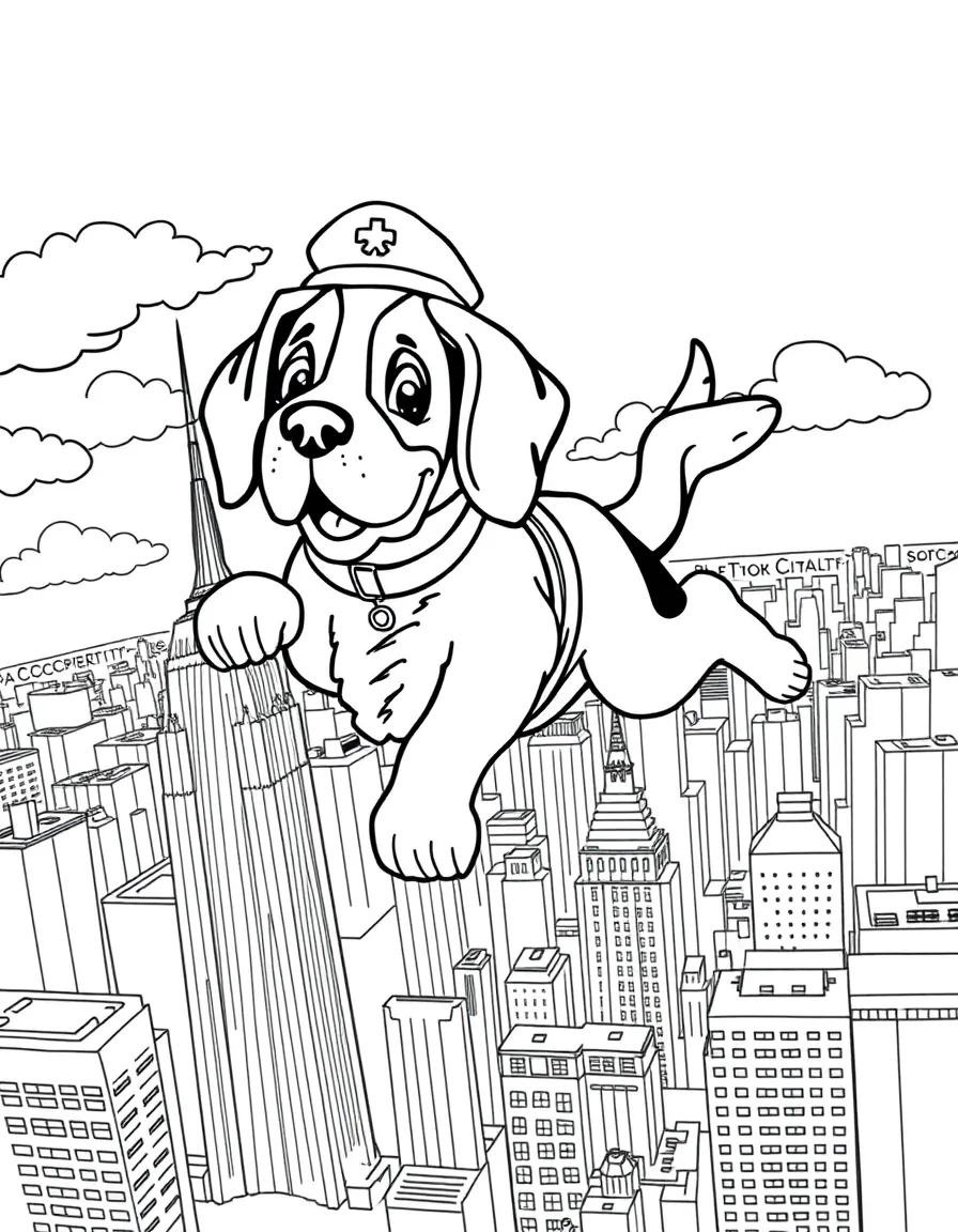 Bernard and Miss Bianca flying over New York City.
