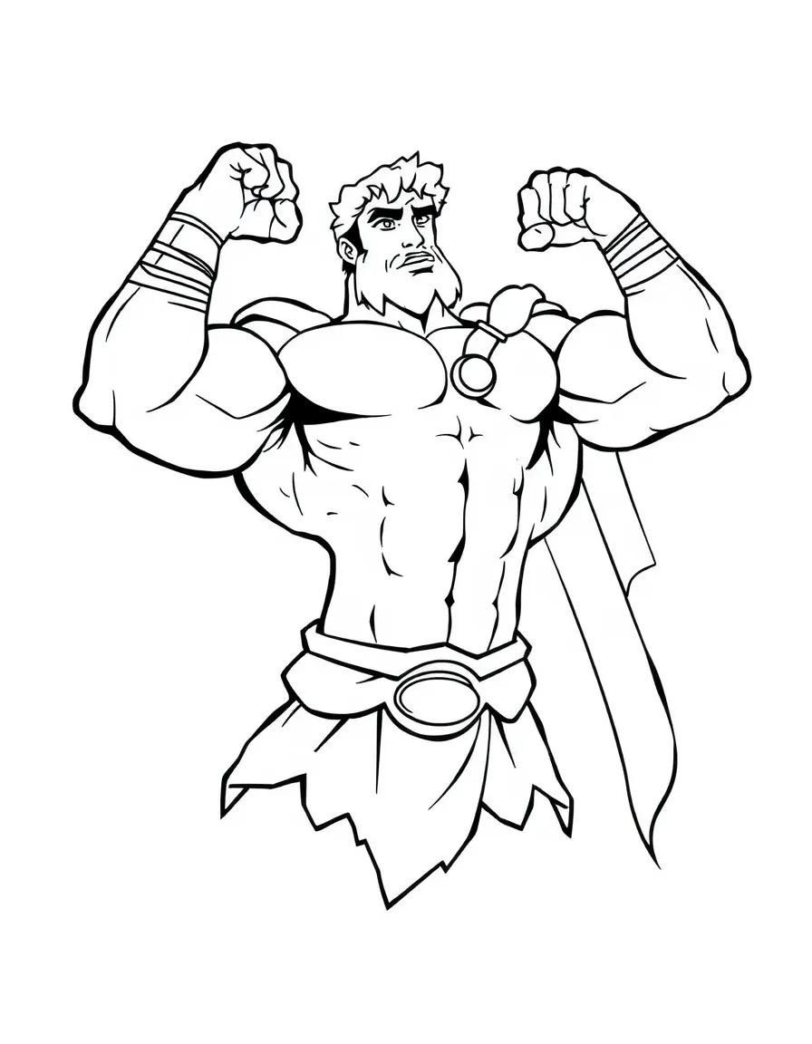 Hercules showing off his super strength.