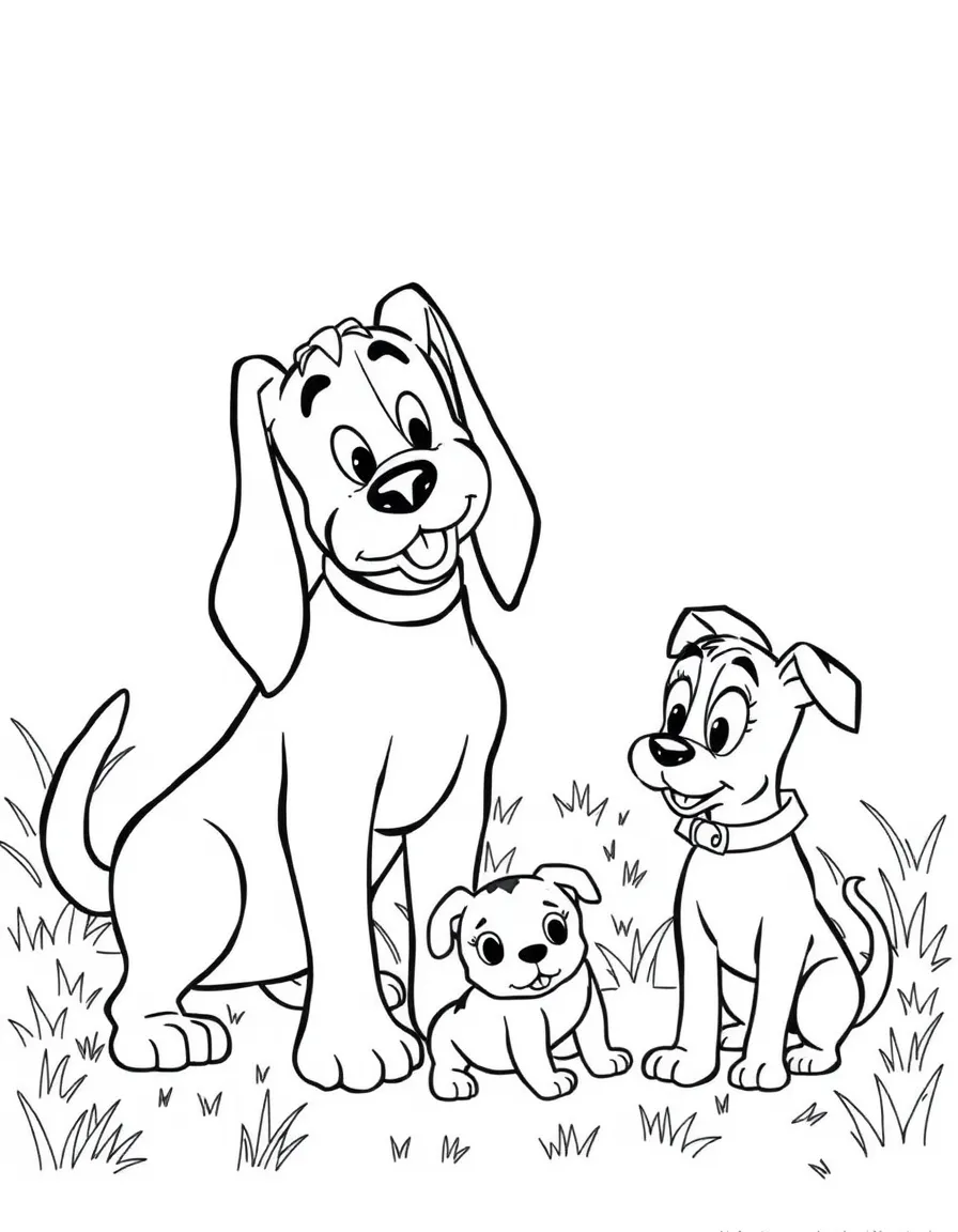 Pongo and Perdita looking for their puppies.
