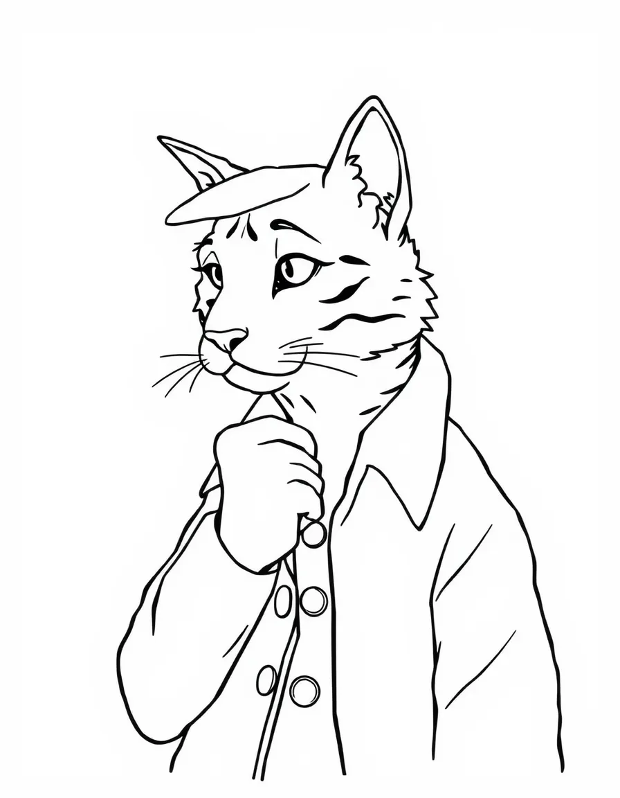 Basil of Baker Street thinking deeply.