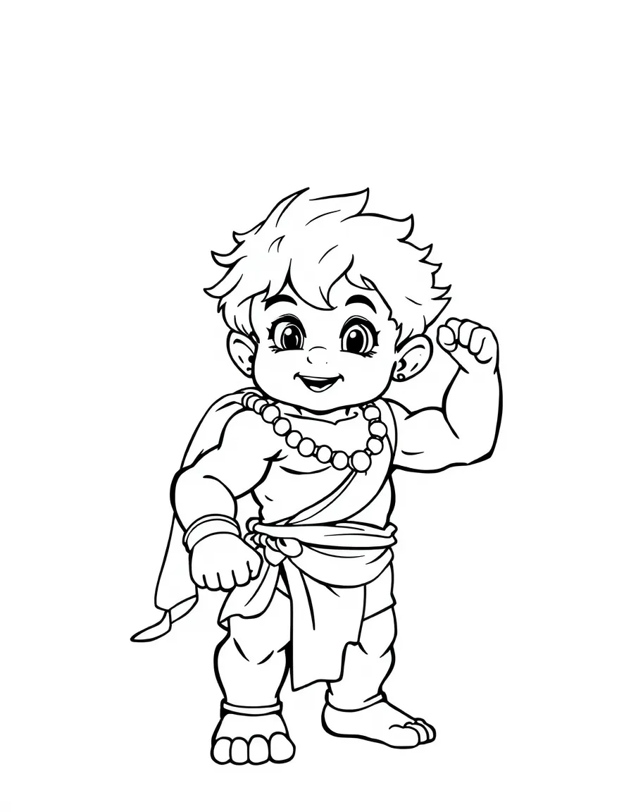 Hercules as a baby, showing his strength.