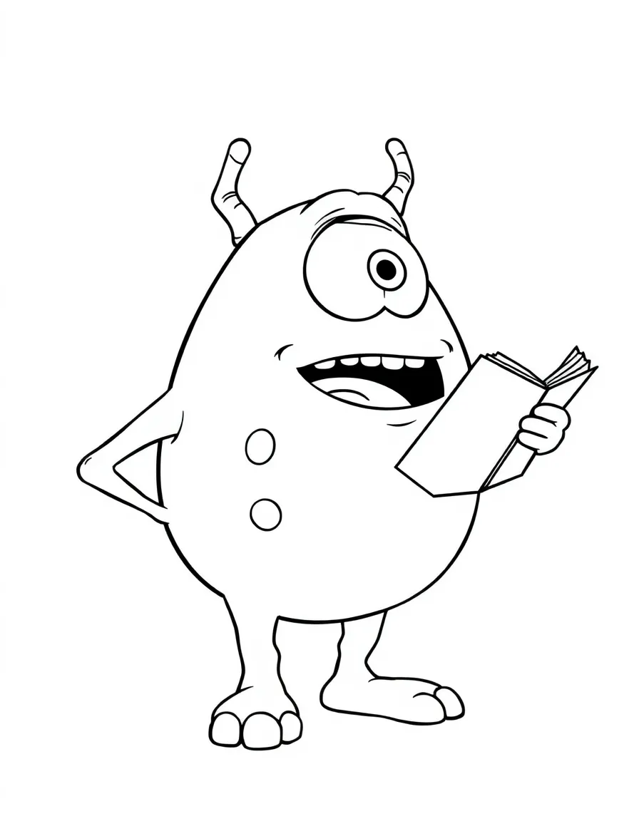 Mike Wazowski telling a funny story.