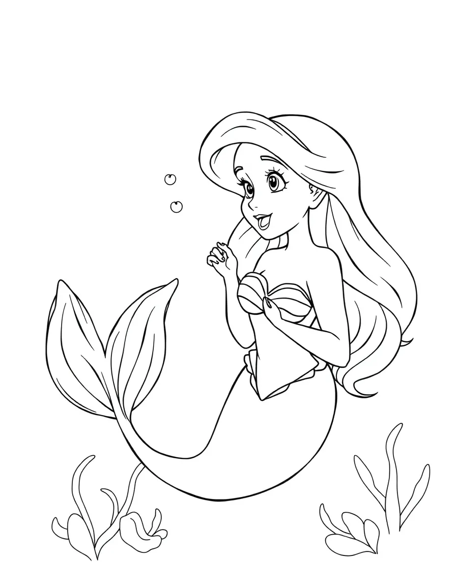 Ariel singing "Part of Your World" to herself.