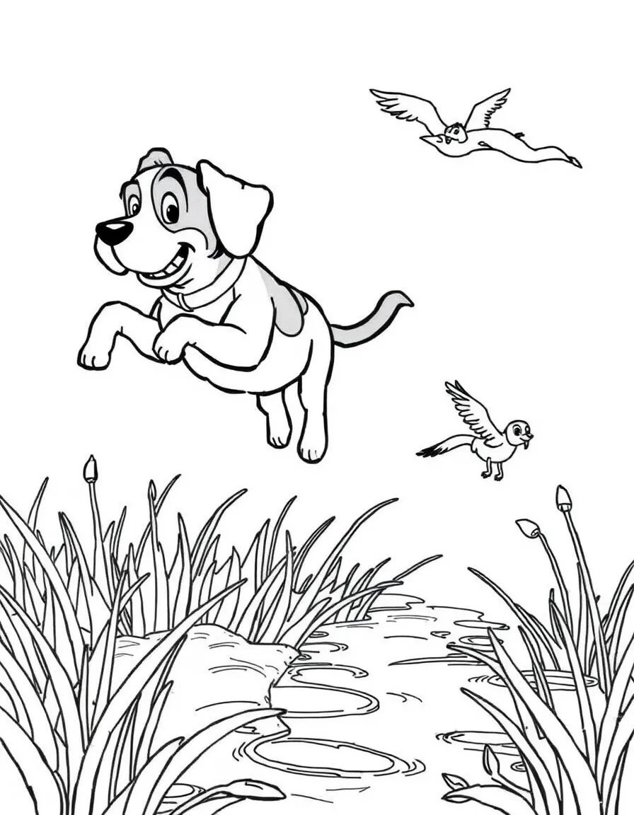 Bernard and Miss Bianca flying over a swamp, looking for Penny.