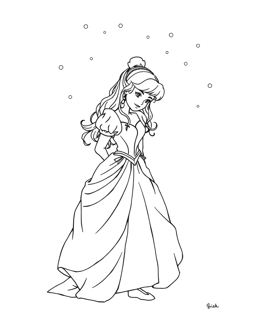 Cinderella in her rags, dreaming of the ball.