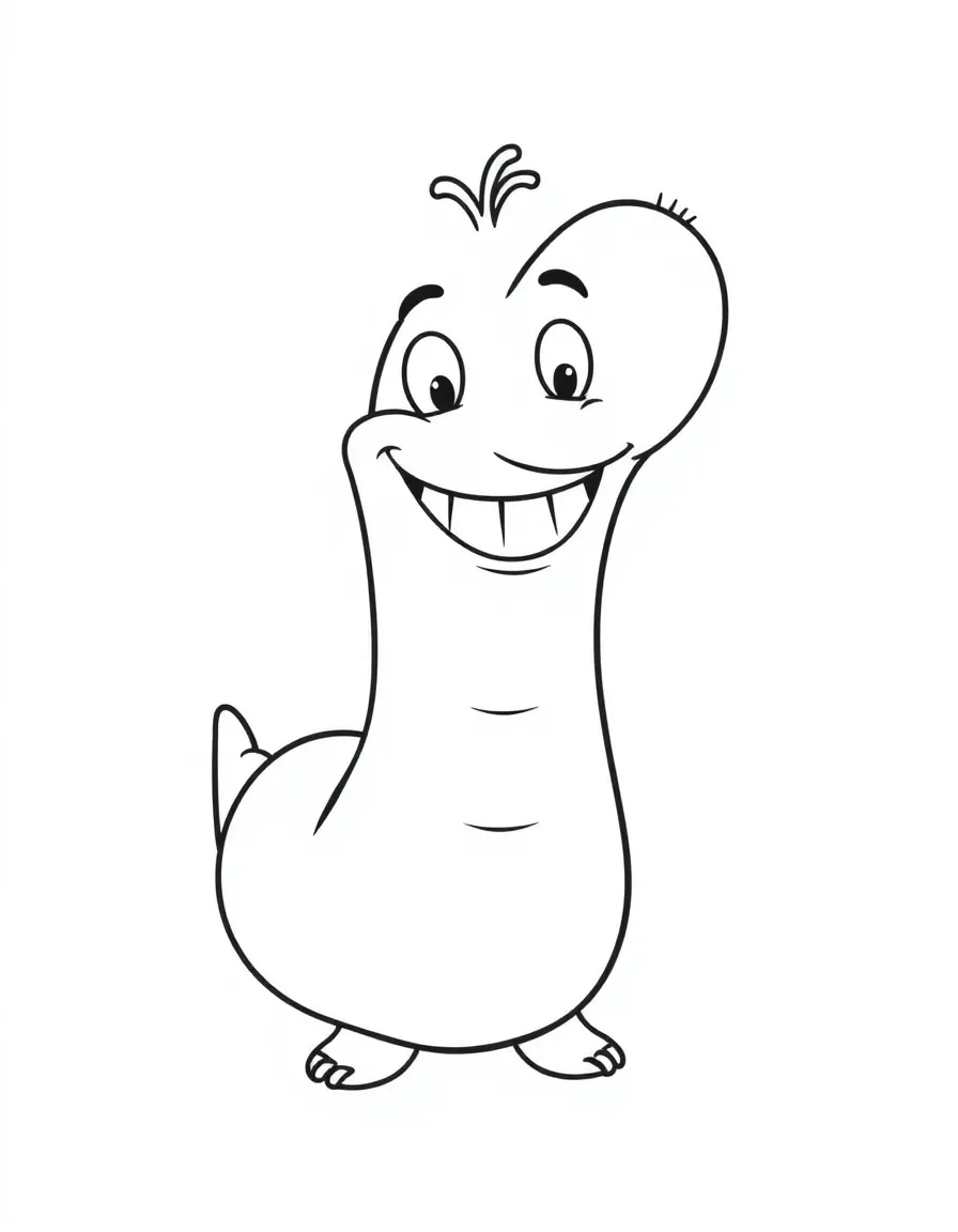A silly sausage with a big grin.