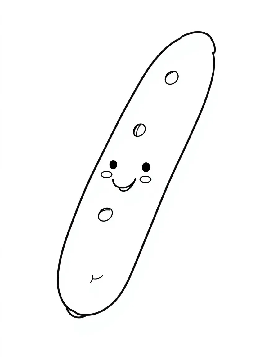 A happy little baguette with a crusty top.