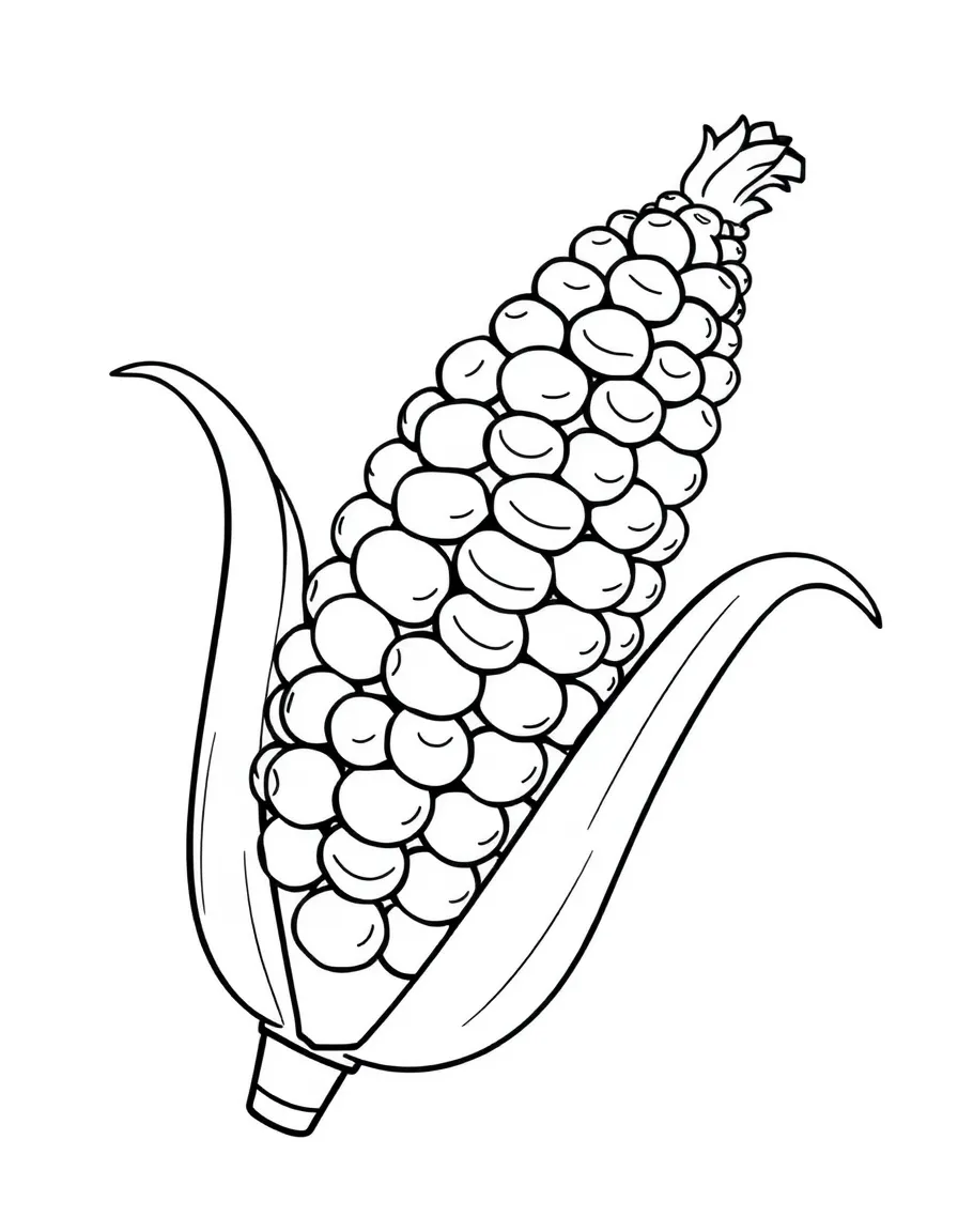 A silly corn cob with big kernels.
