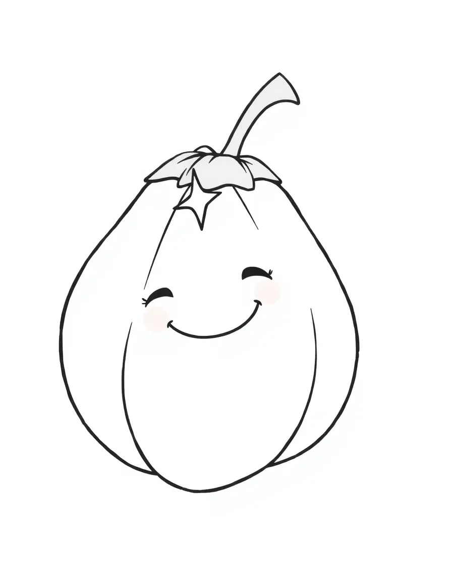 A happy papaya with a starry eye.