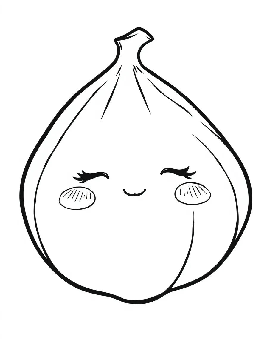 A sleepy fig with a sweet look.