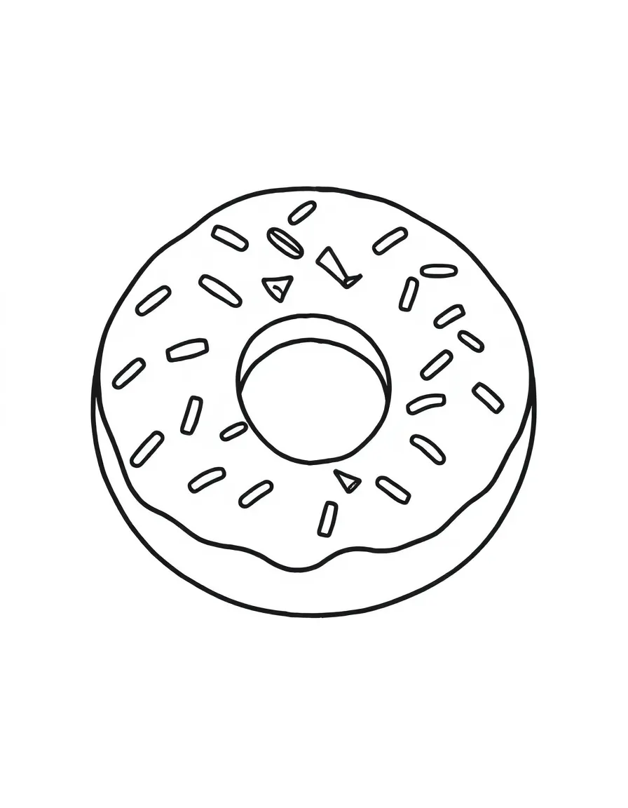 A silly donut with sprinkles.