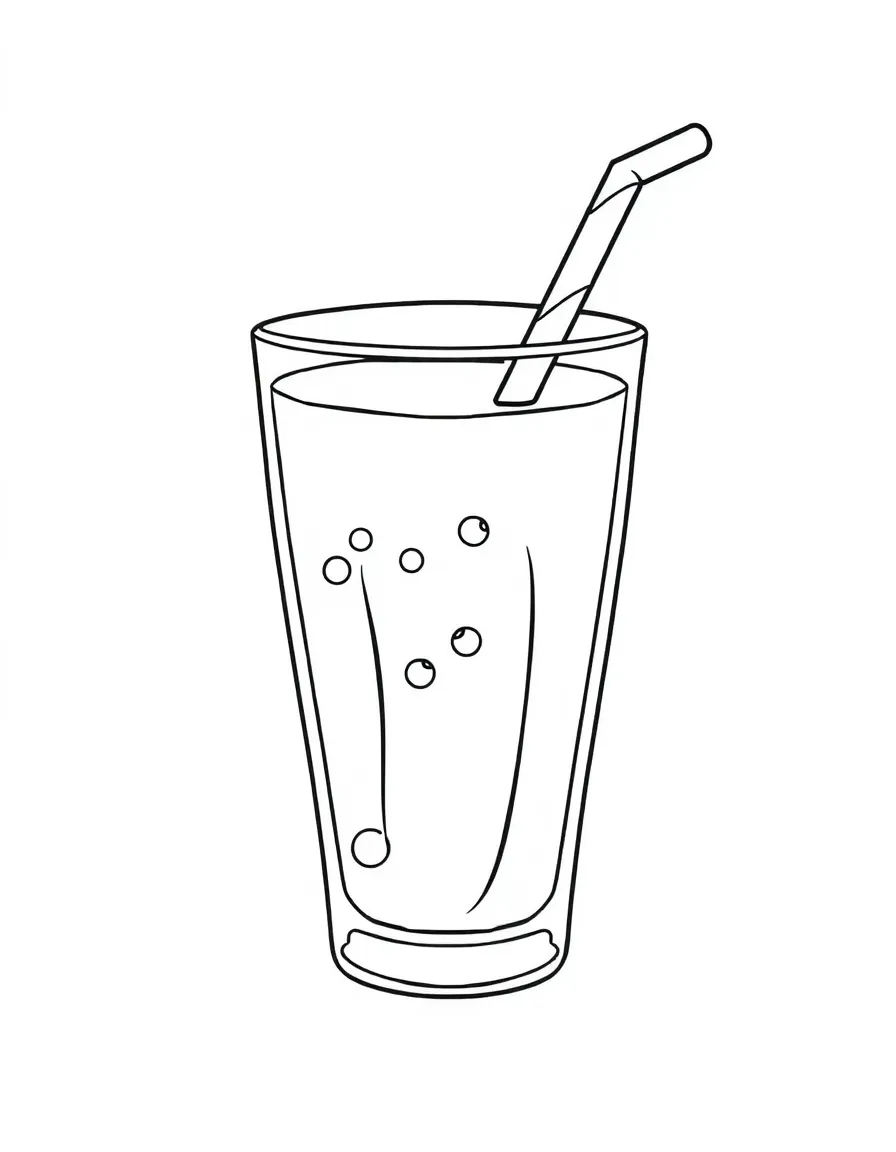 A friendly glass of orange juice with a straw.