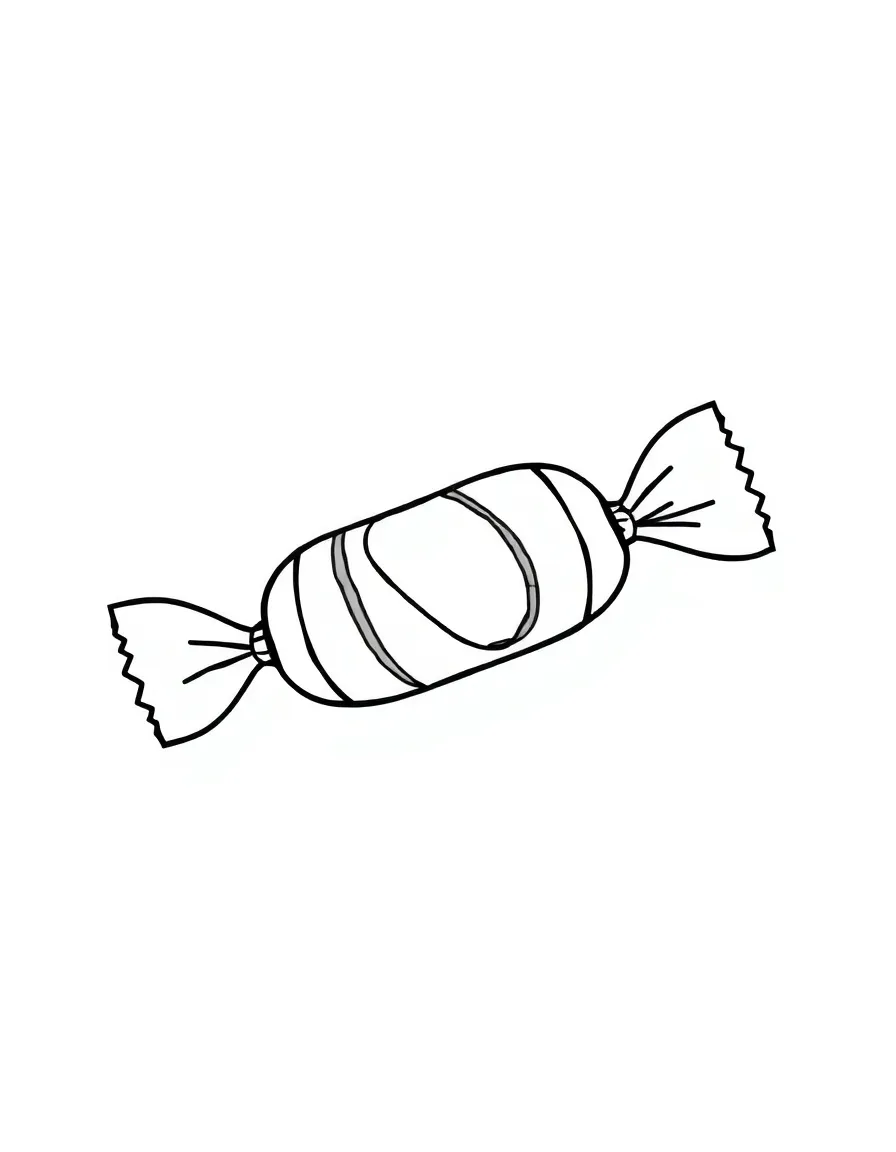 A silly piece of candy with a wrapper.