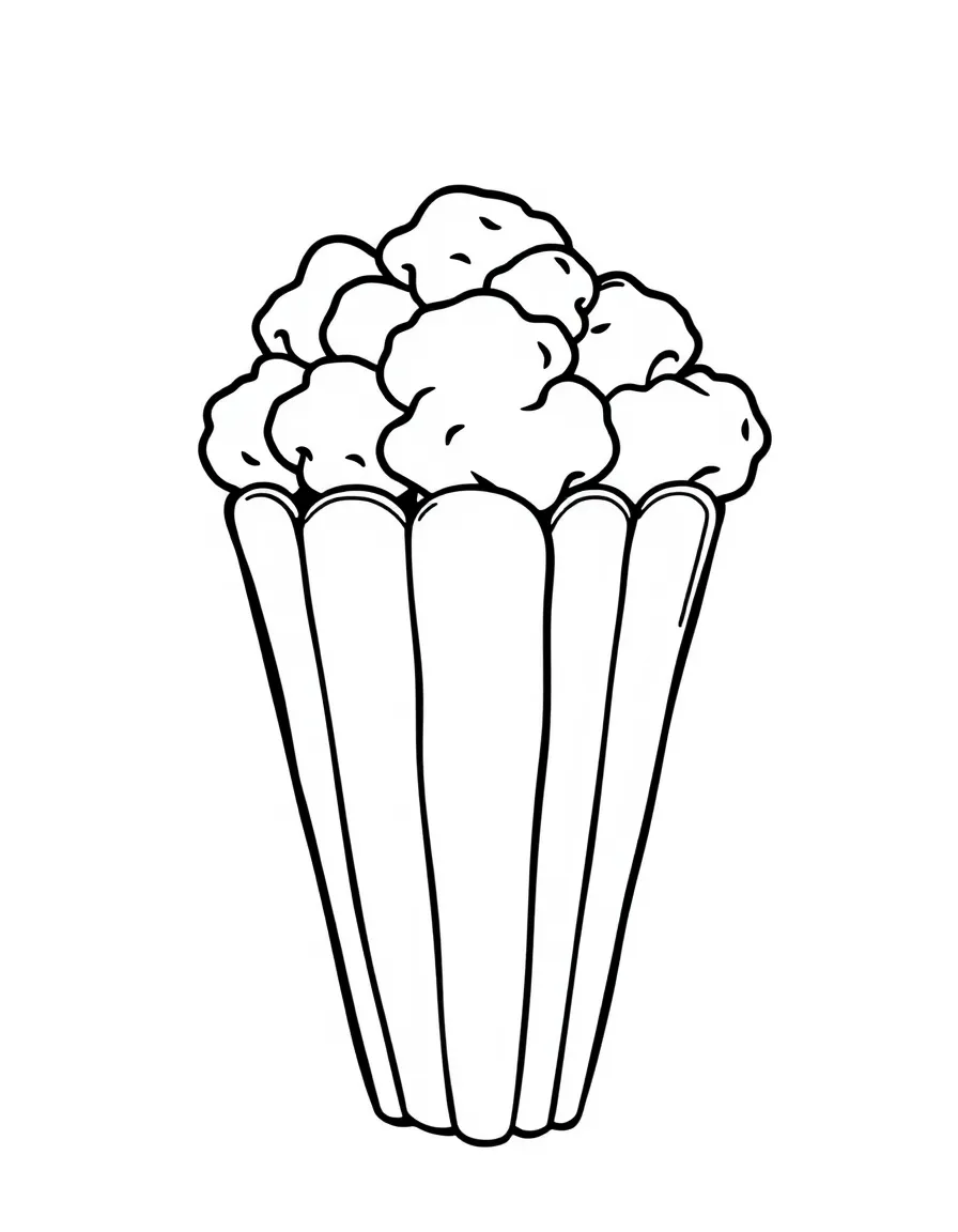 A proud piece of popcorn with a puffy shape.
