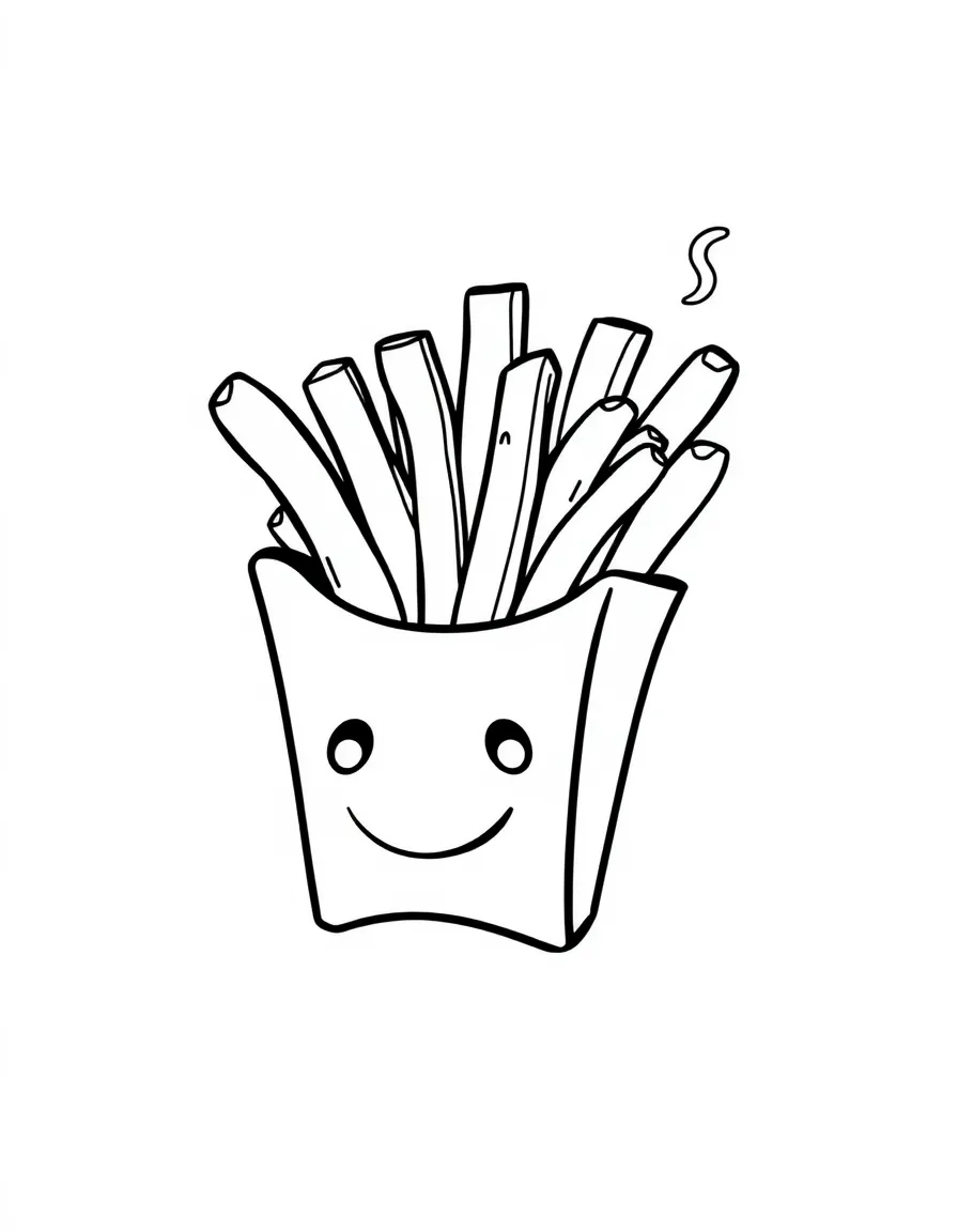 A friendly piece of fries with a salty taste.