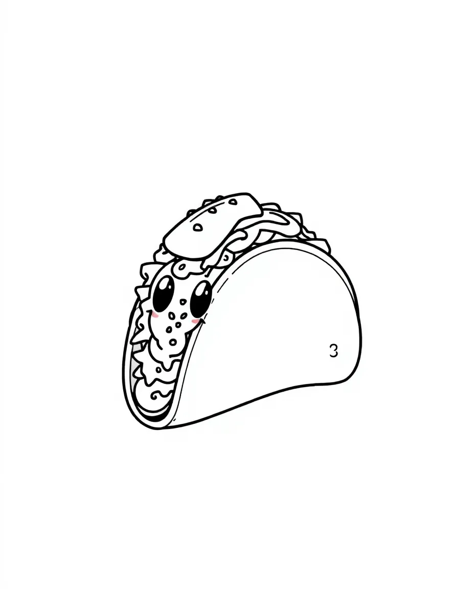 A silly taco with salsa.