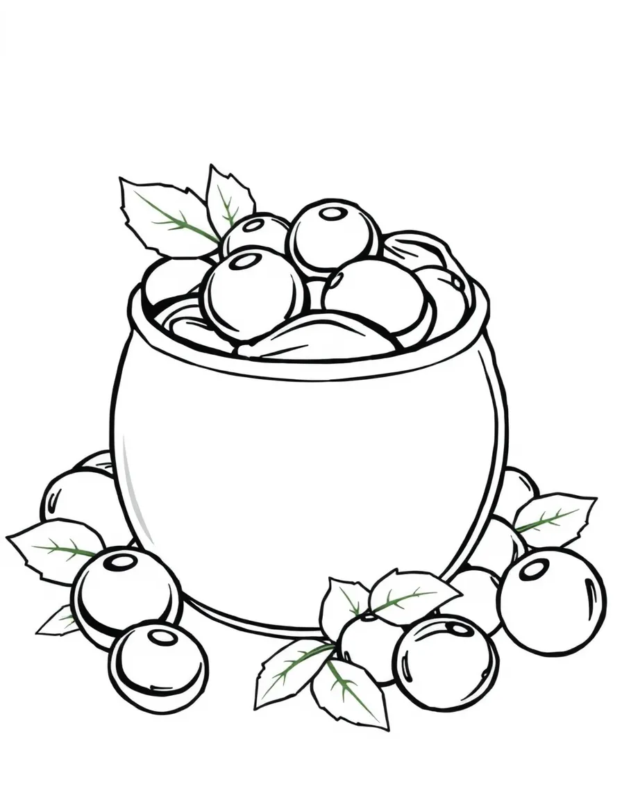 A proud cranberry sauce with whole berries.