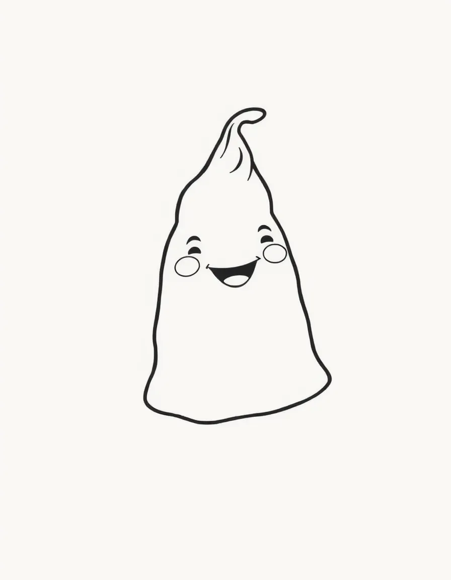 A cheerful crepe with a happy face.