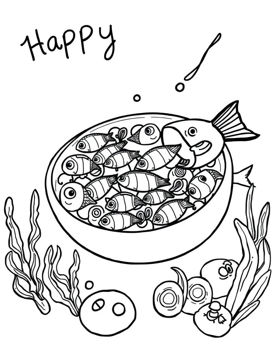 A happy-go-lucky bouillabaisse with tiny fish.