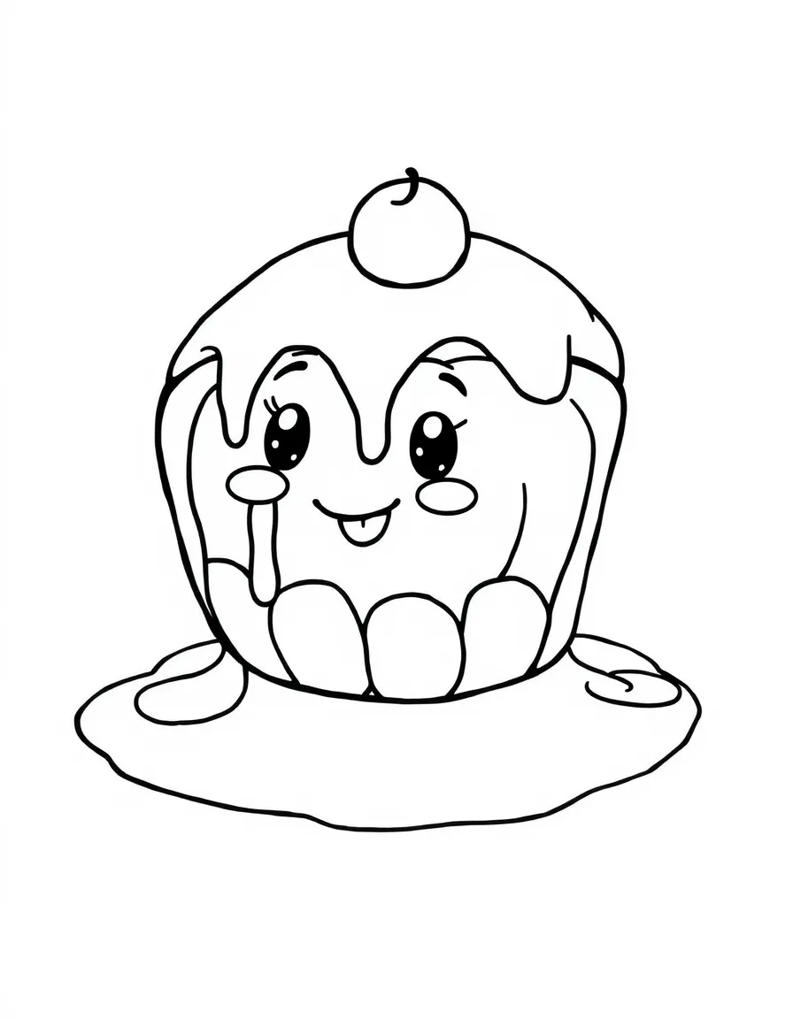 A happy little baba au rhum with a syrupy glaze.