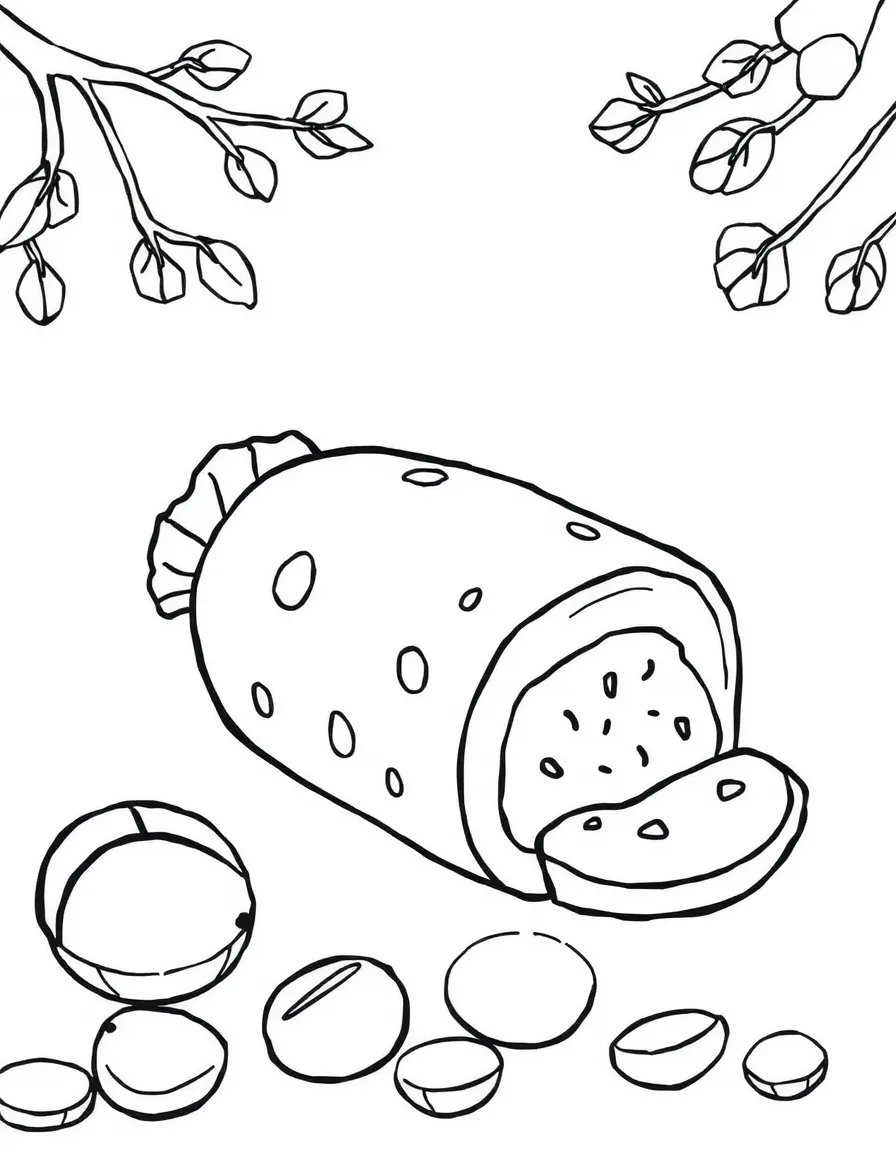 A playful nougat with nuts.