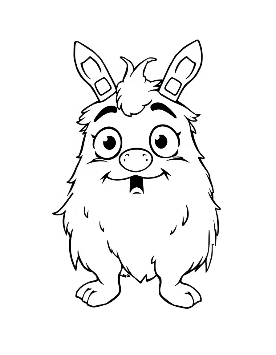A mischievous stoemp with a surprised face.