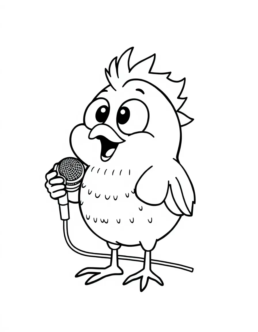 A singing frite with a little microphone.