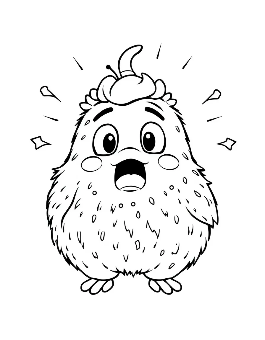 A surprised cuberdon with a burst of flavor.