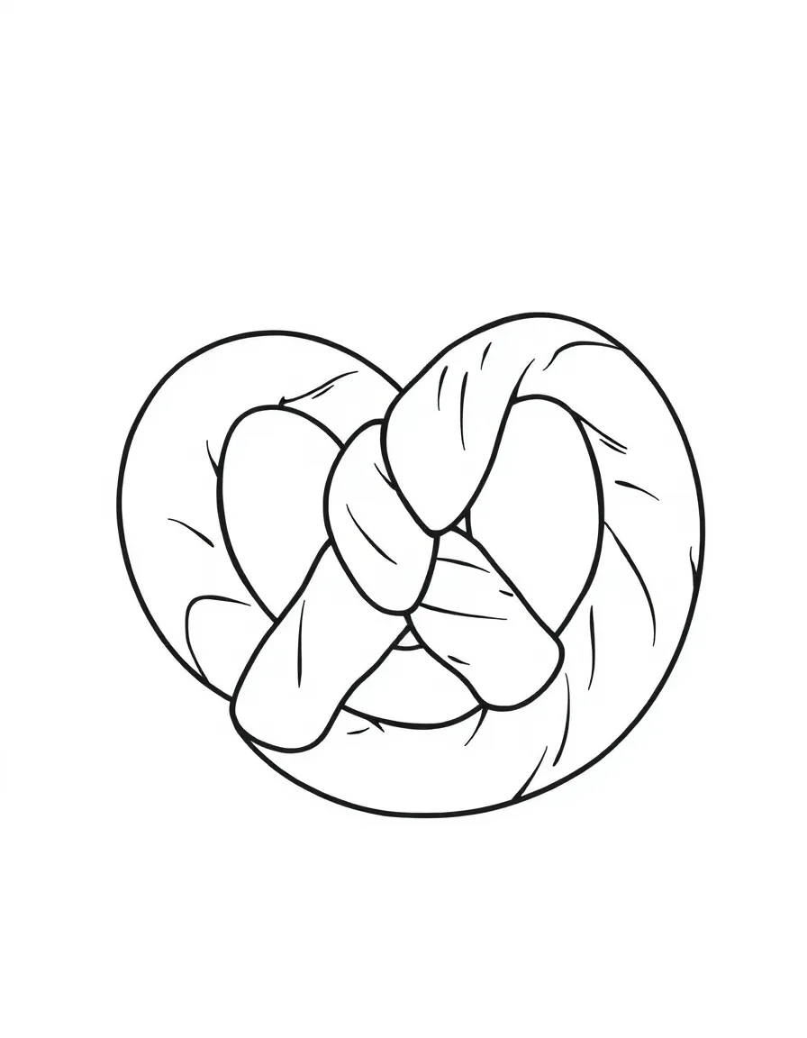 A happy pretzel with a big knot.