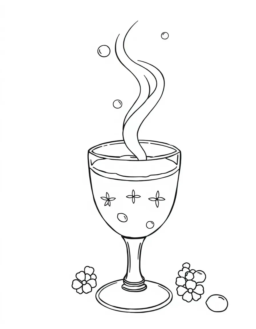 A joyful Glühwein with a warm steam.