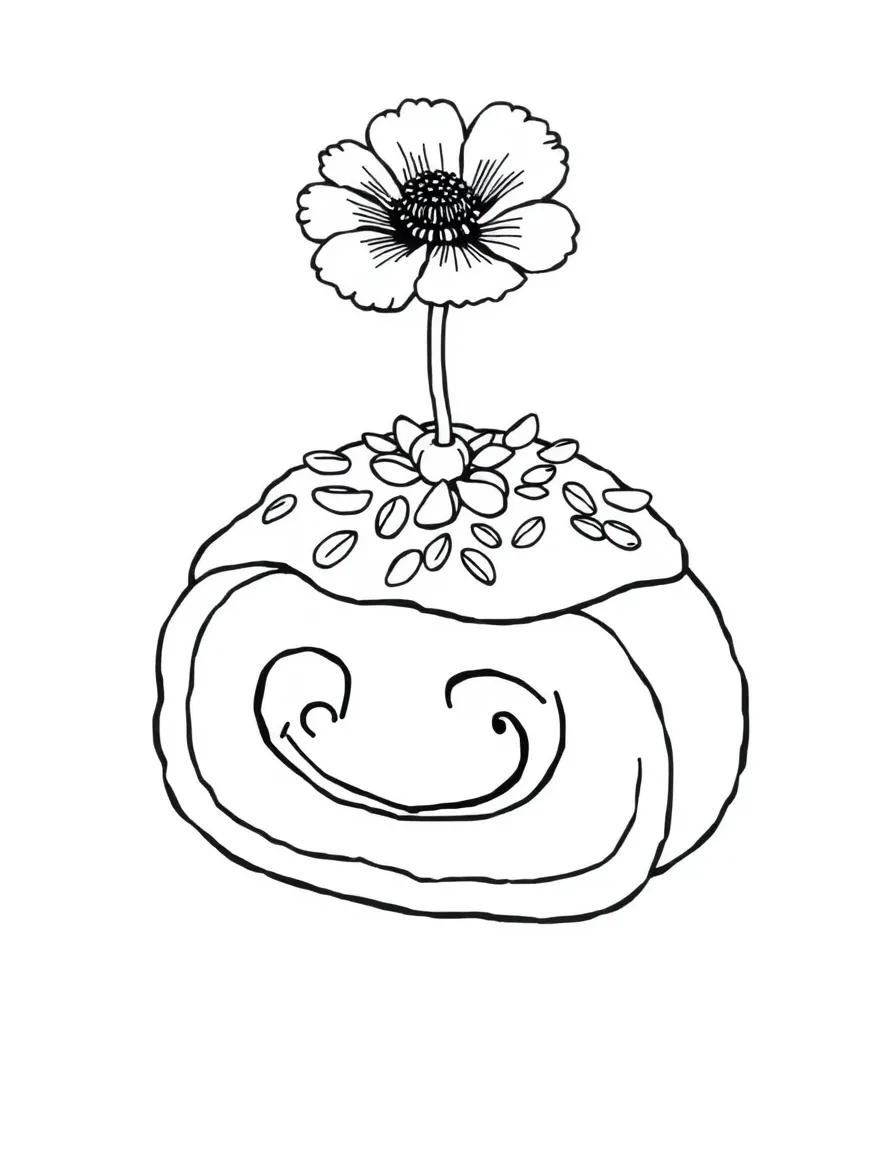 A joyful Germknödel with a poppy seed topping.