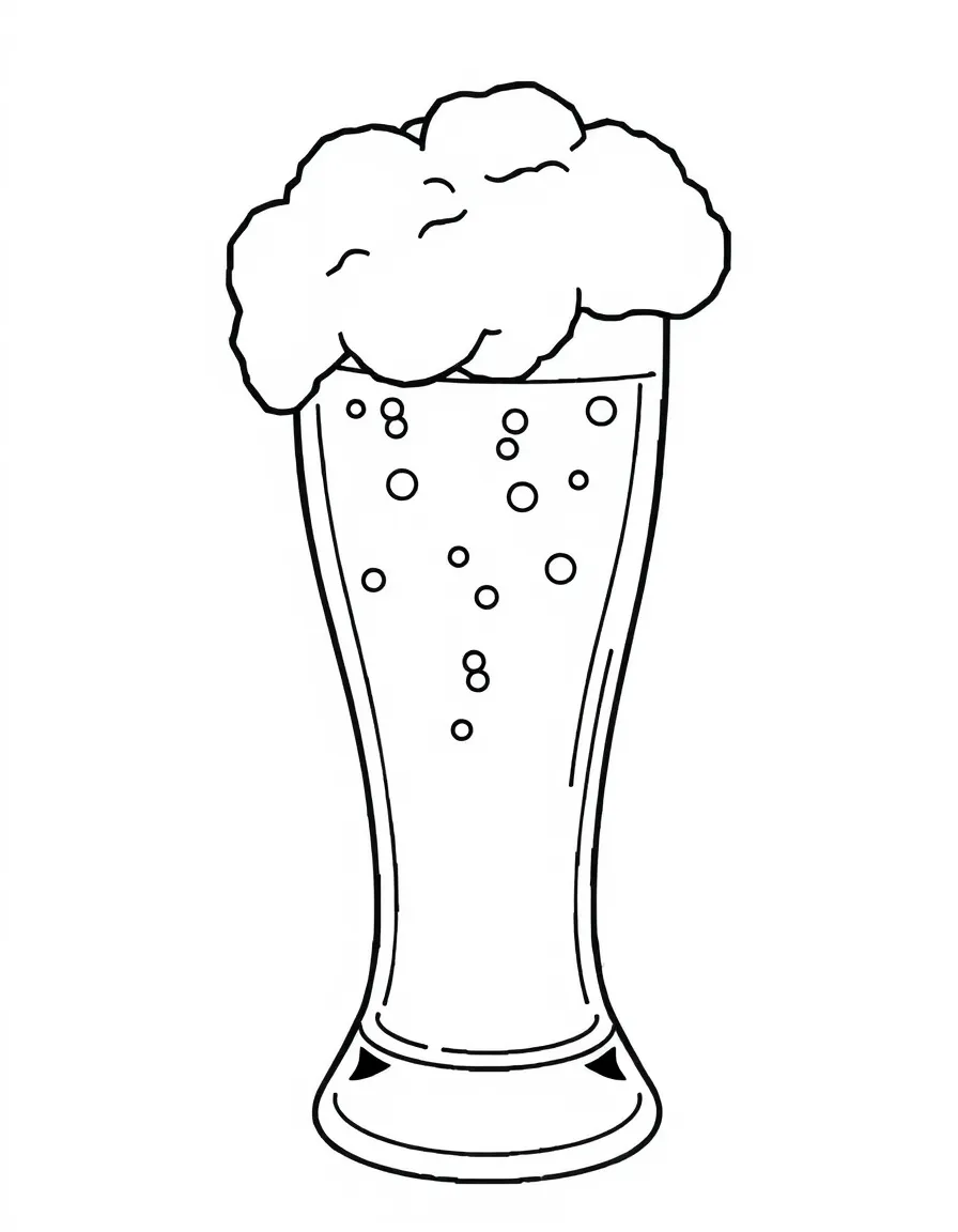 A bubbly Bier with a frothy top.