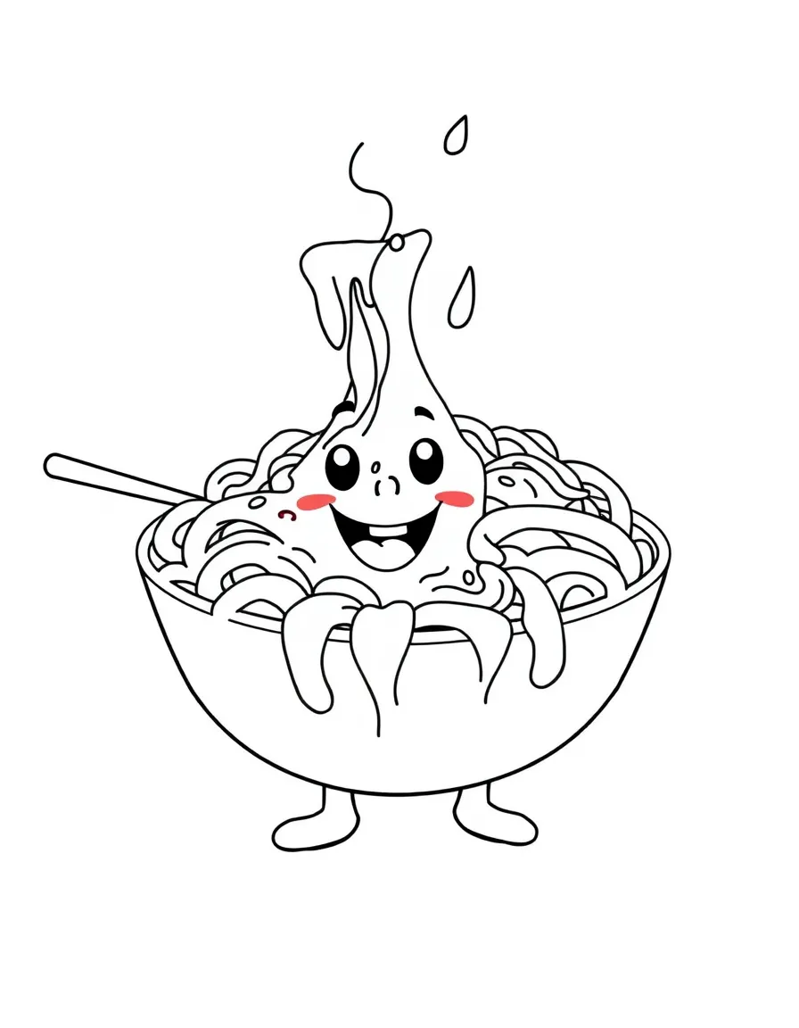A friendly Käsespätzle with a cheesy pull.