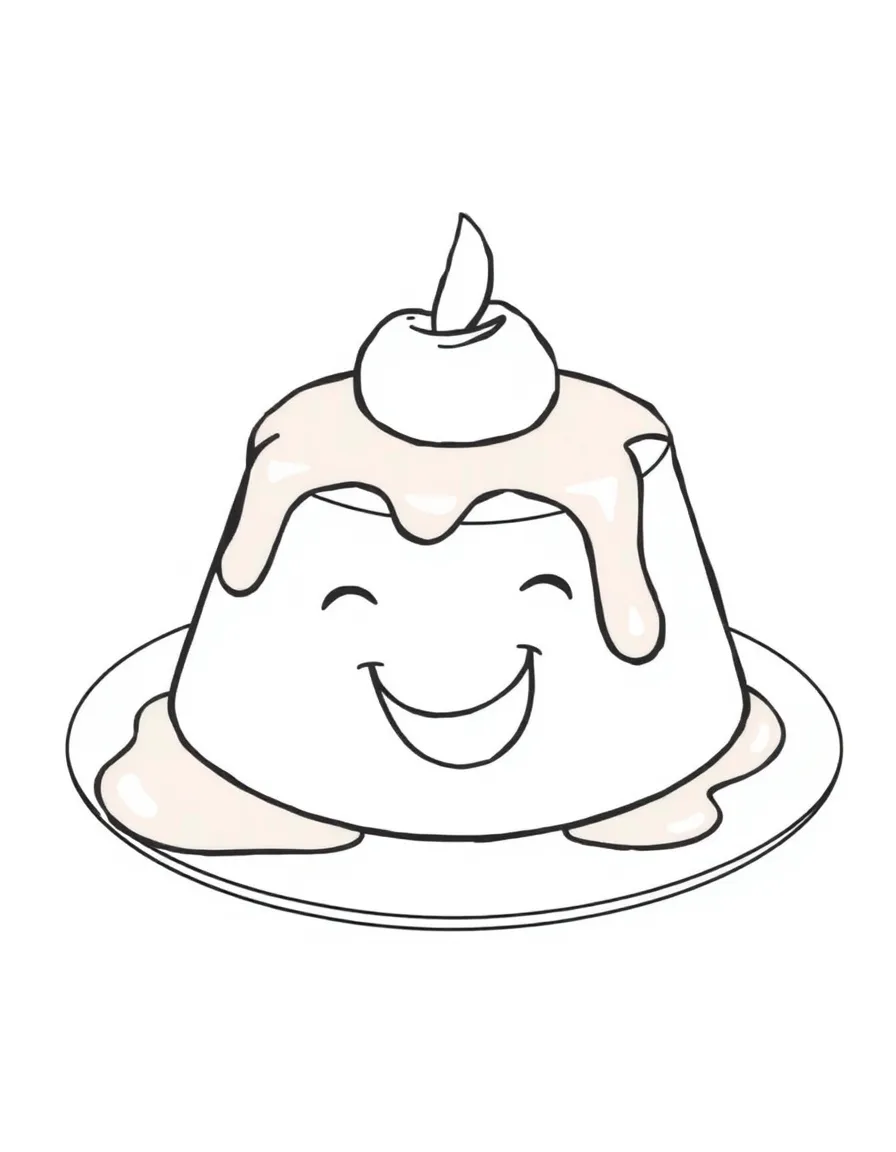 A happy-go-lucky flan with a caramel topping.