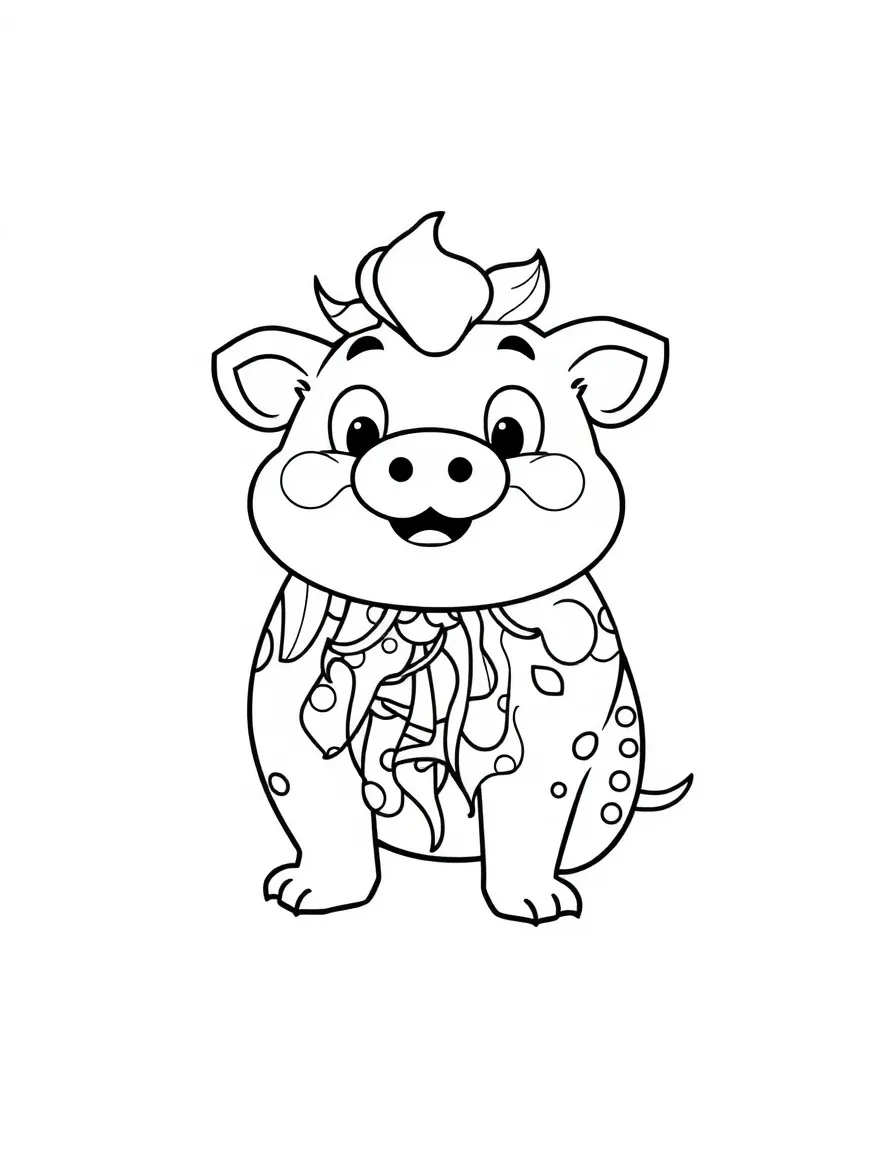 A silly pisto with a colorful mix.
