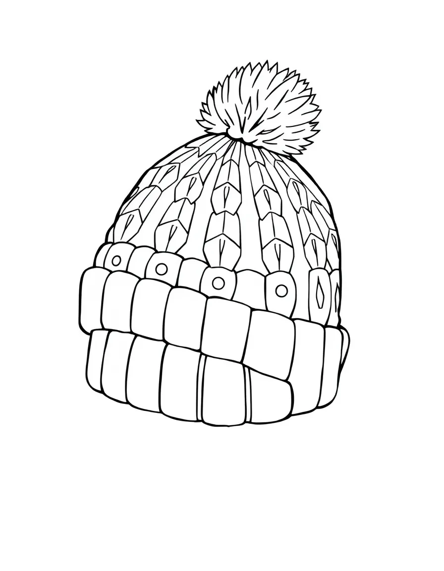 A cozy hat with a pom-pom.