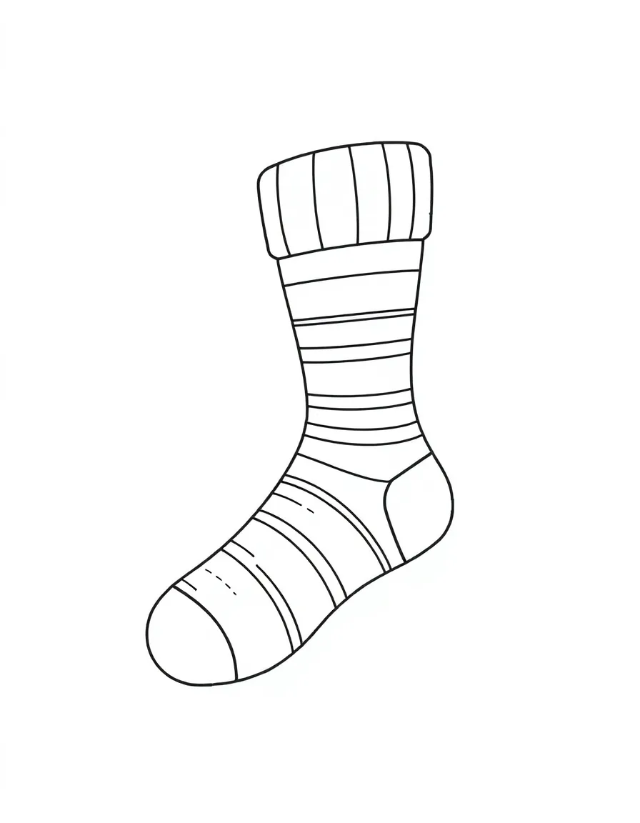 A comfy sock with striped patterns.