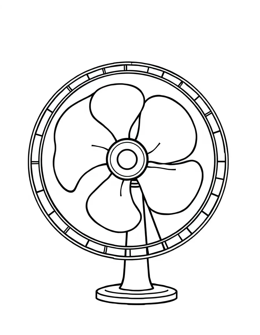 A spinning fan keeping cool.