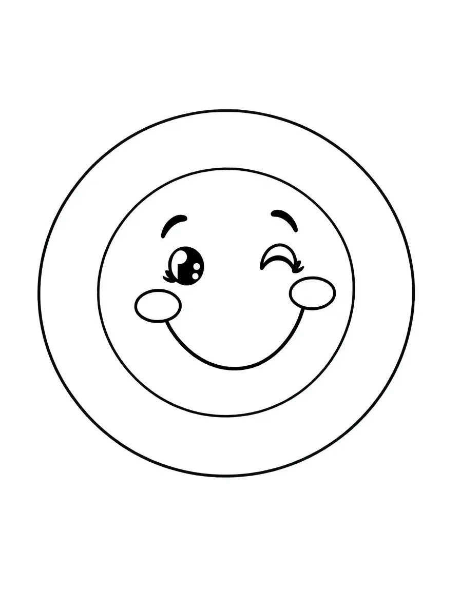 A bubbly plate with a happy face.